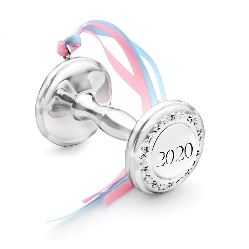 Silver baby ornaments cheap