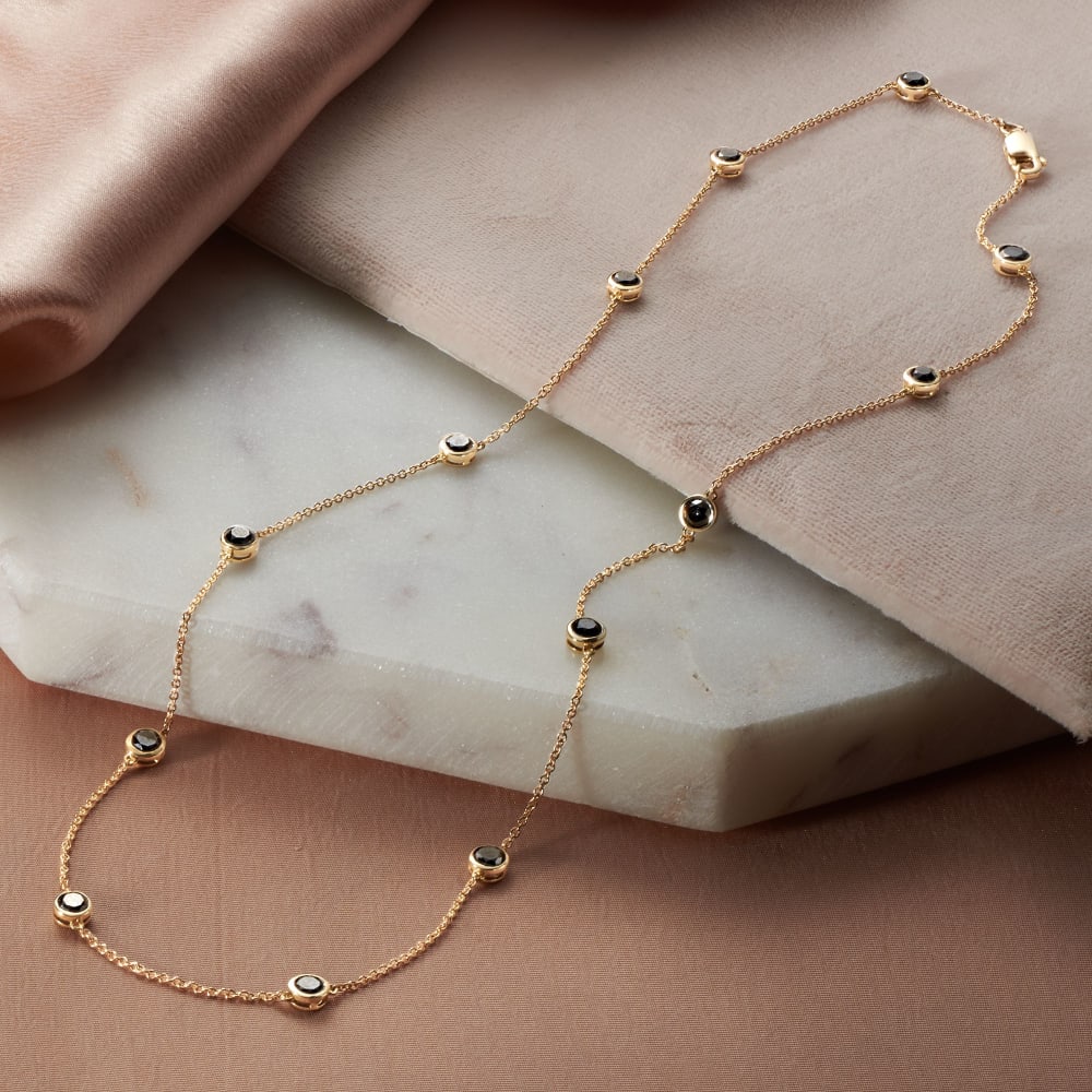 Black diamond sales station necklace