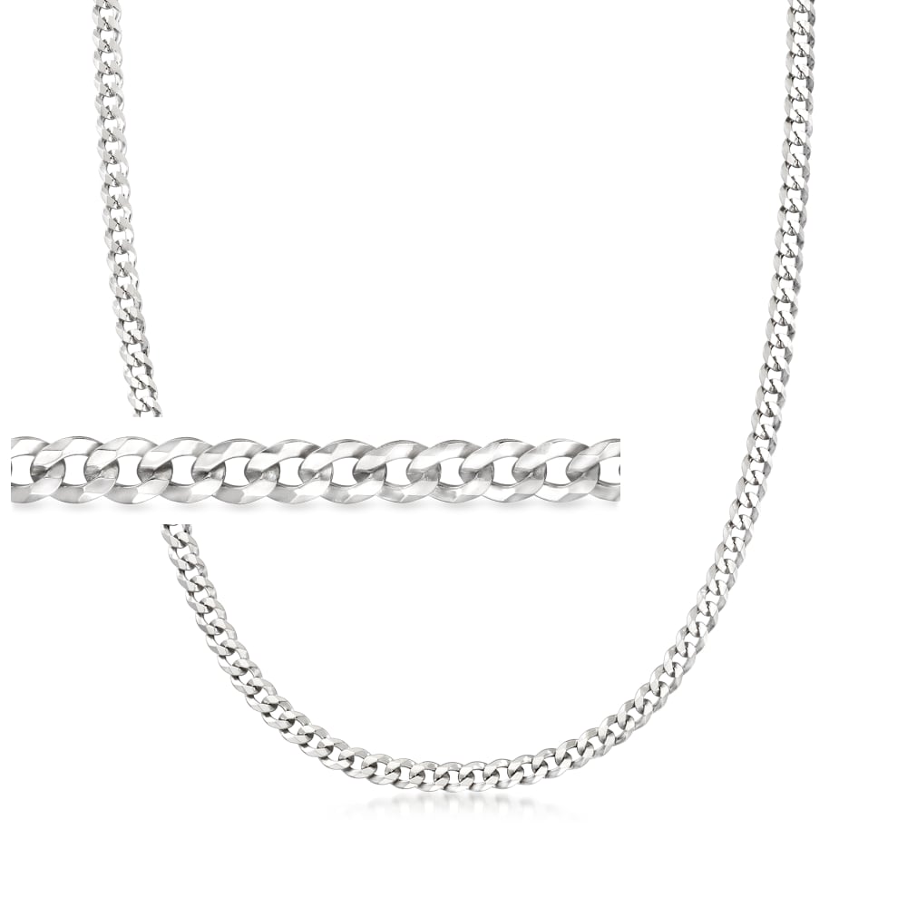 Men\'s 5mm Sterling Silver Curb-Link Necklace | Ross-Simons