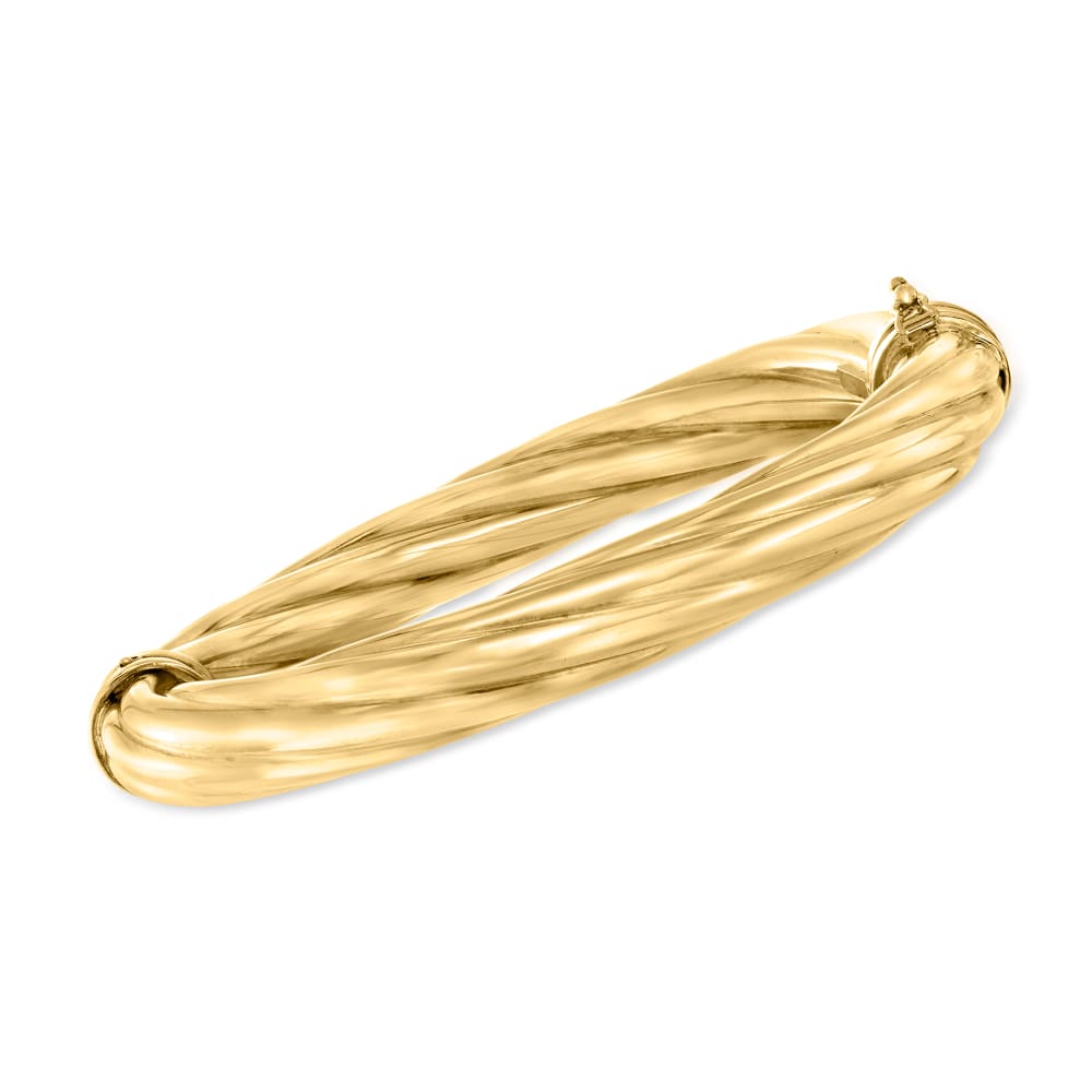 Vintage 14kt Gold Double Twisted Solid Rope Bracelet, 8
