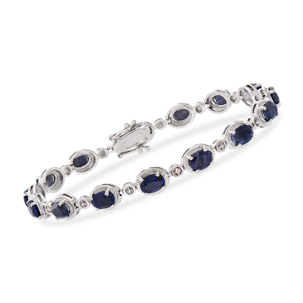 Natural Blue Sapphire Bracelet-925 Handmade Silver Bracelet-September  Birthstone Bracelet at Rs 13550/piece | Silver Bracelets in Jaipur | ID:  23871761255