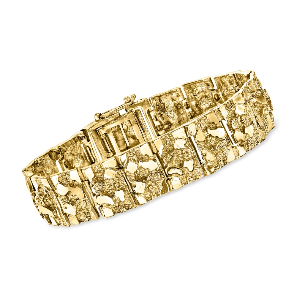 Vintage gold sales nugget bracelet
