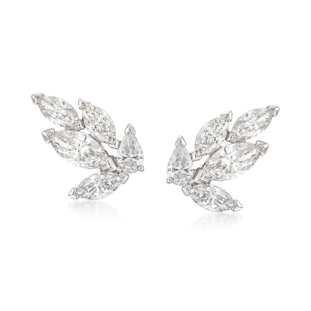 Swarovski Crystal Louison Marquise Crystal Stud Earrings in Silvertone