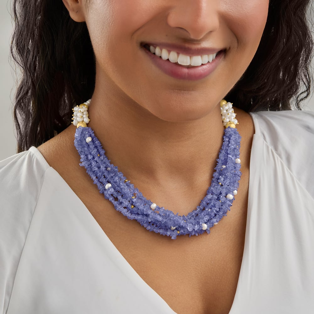 Tanzanite chip online necklace
