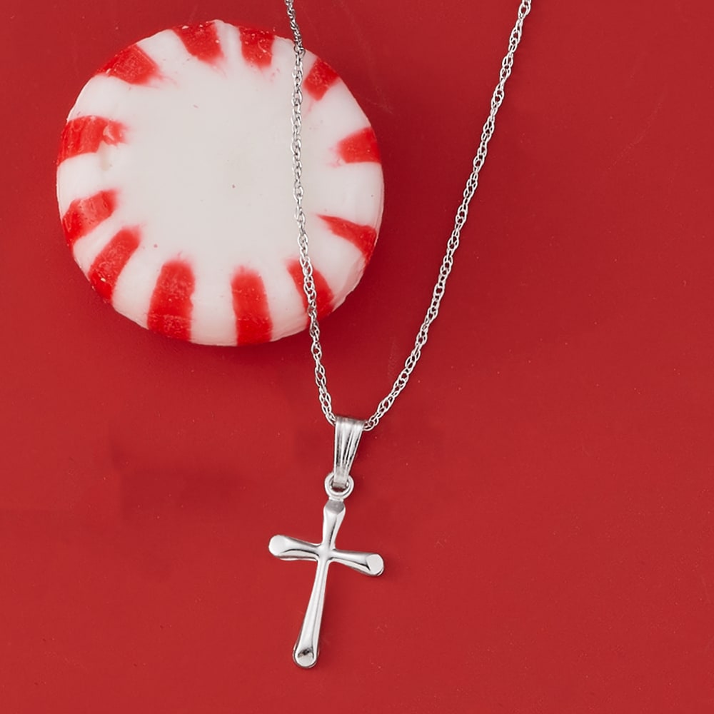 14K Gold Cross Necklace, Crucifix Pendant Chain, Jesus Christ Religious  Jewelry, Christening, Dainty Cross Charm, Christian Pendant Gift