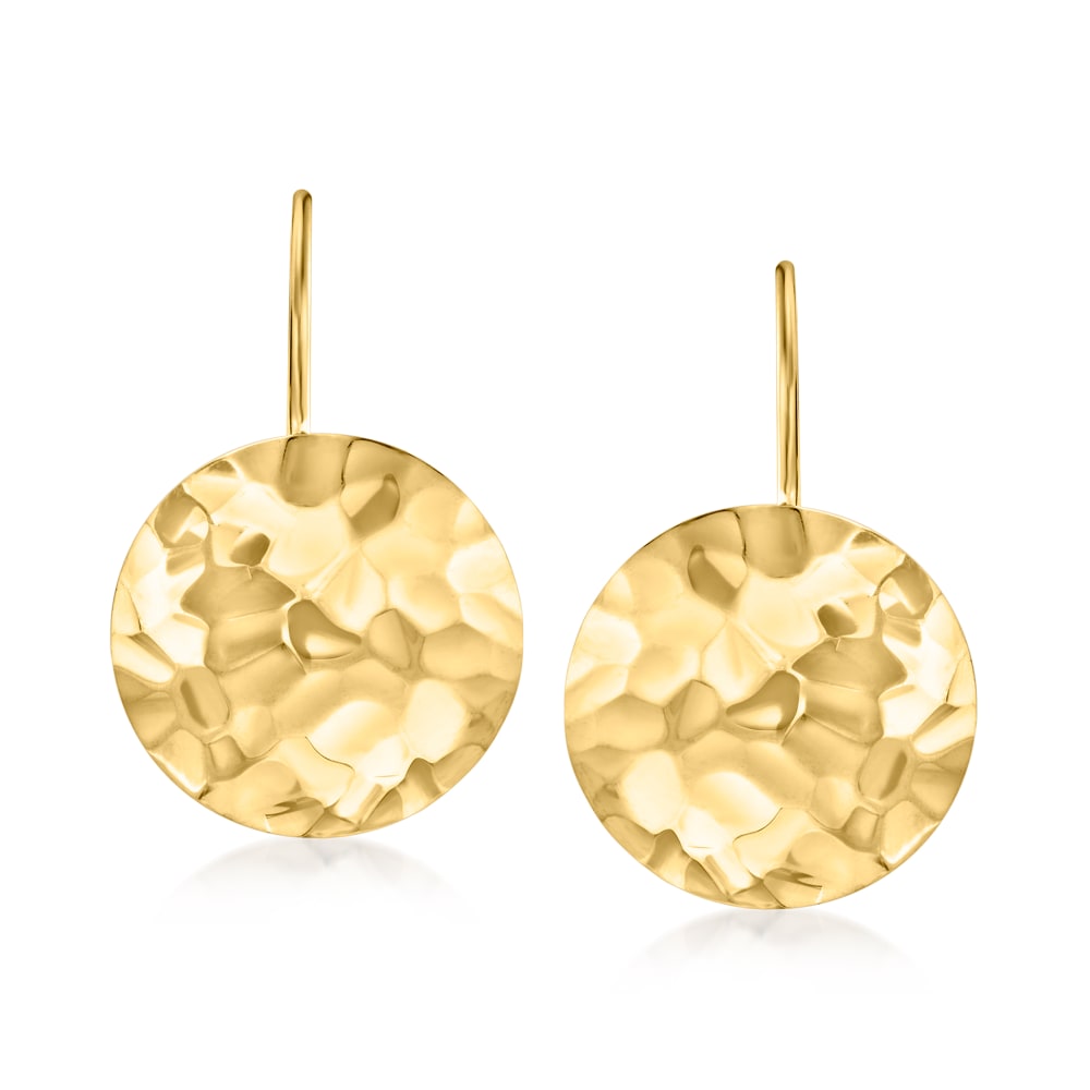 Diamond and Hammered Gold Earrings | Heath London Jewelry