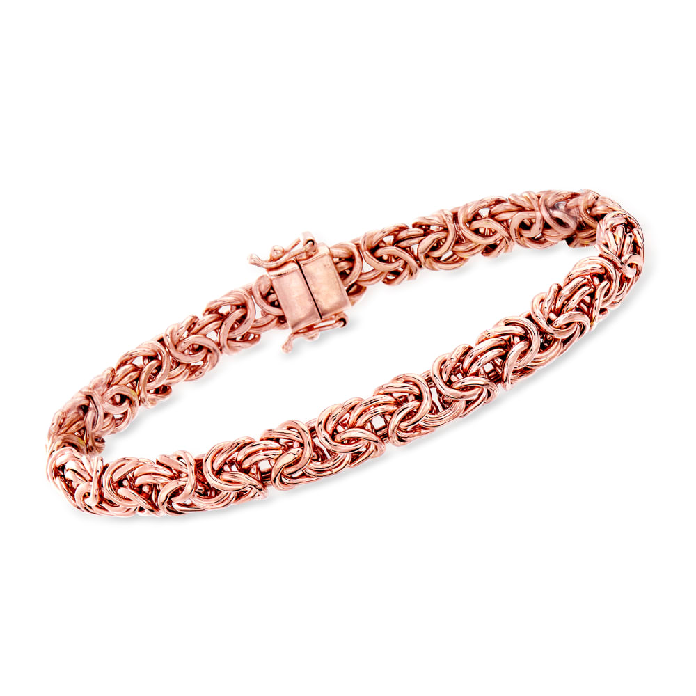 Rose gold byzantine top bracelet