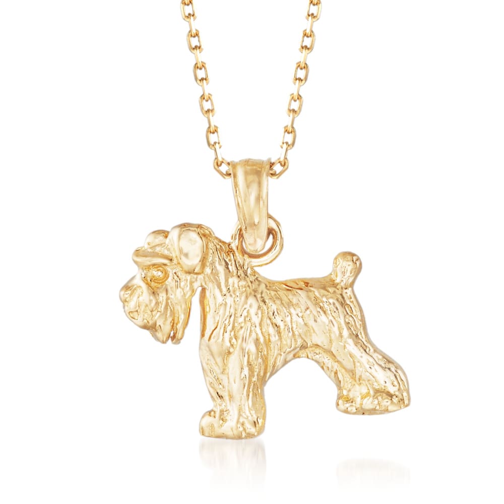 Gold sales schnauzer pendant