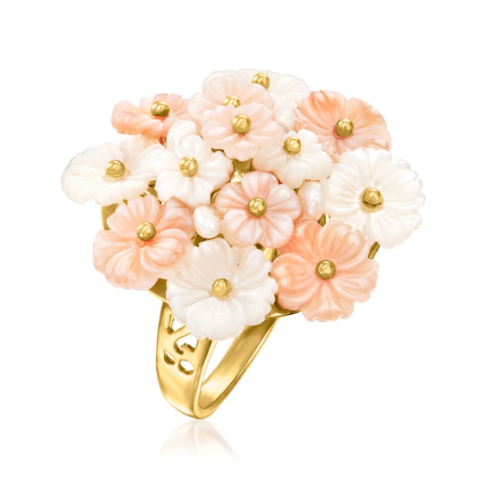 colour Blossom BB Between the finger ring, Pink gold and White Mother of  Pearl - Categories Q9J81F