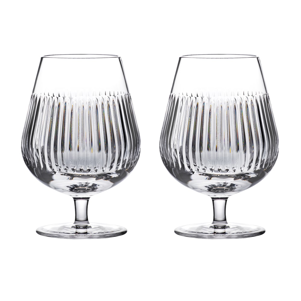 Waterford Crystal LISMORE Brandy Snifter Glasses Set of 2