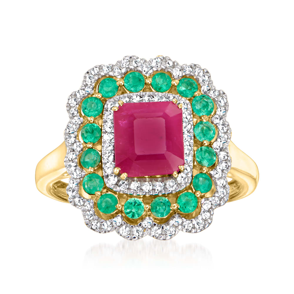 Ruby and hotsell emerald jewelry