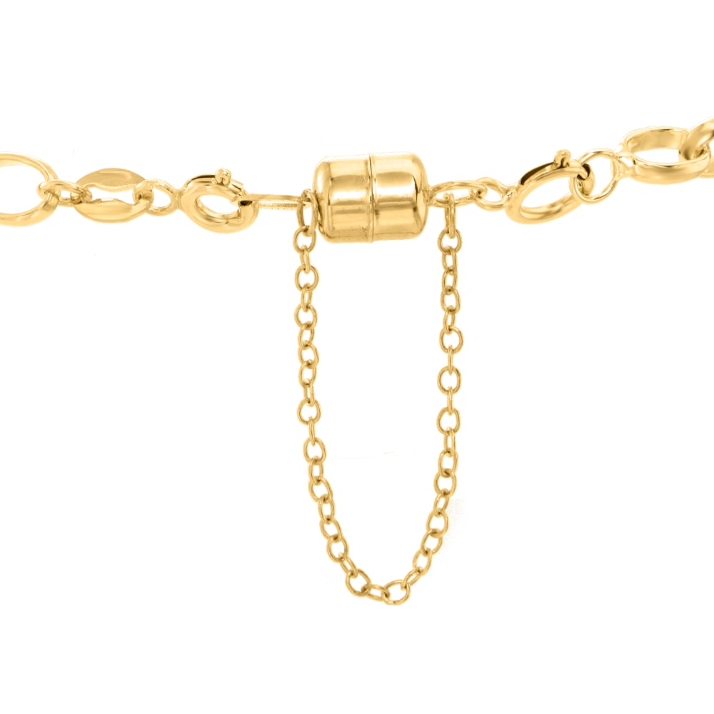 Golden Cylindrical Magnet Clasps Golden Necklace Bracelet - Temu