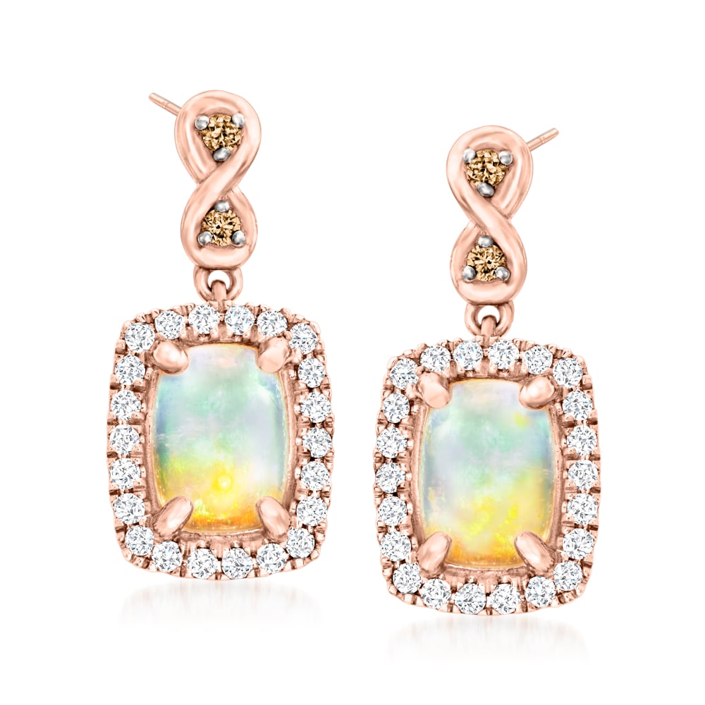 Le Vian Neopolitan Opal Drop Earrings with .30 ct. t.w. Chocolate