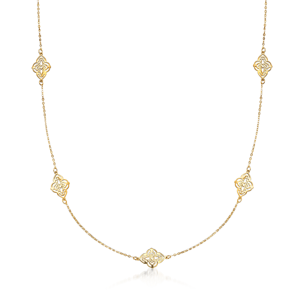 14k Gold Filled Petite Station Necklace