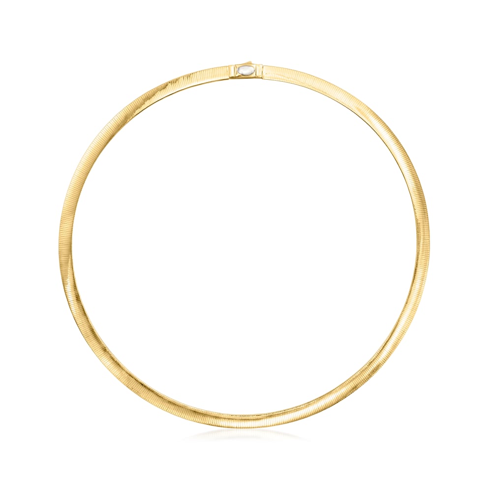 Italian 14kt Two Tone Gold Reversible Omega Necklace Ross Simons