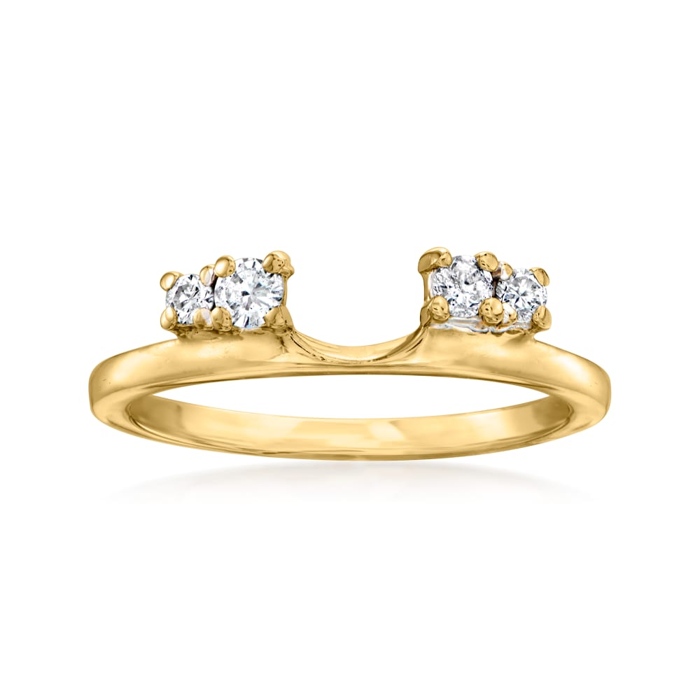 Felicity Diamond Ring Guard in 14k Yellow Gold | Shane Co.