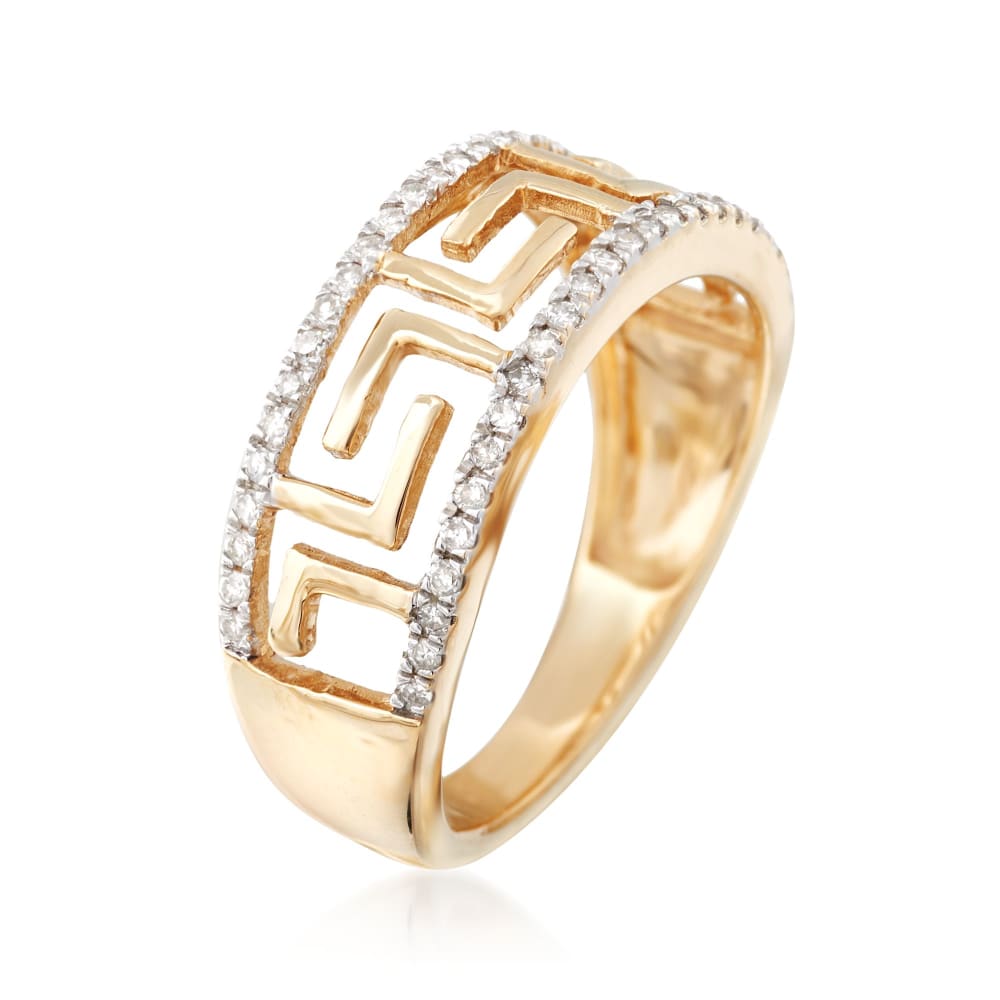 Classic Greek Key Ring 14kt Yellow Gold – Paul's Jewelers