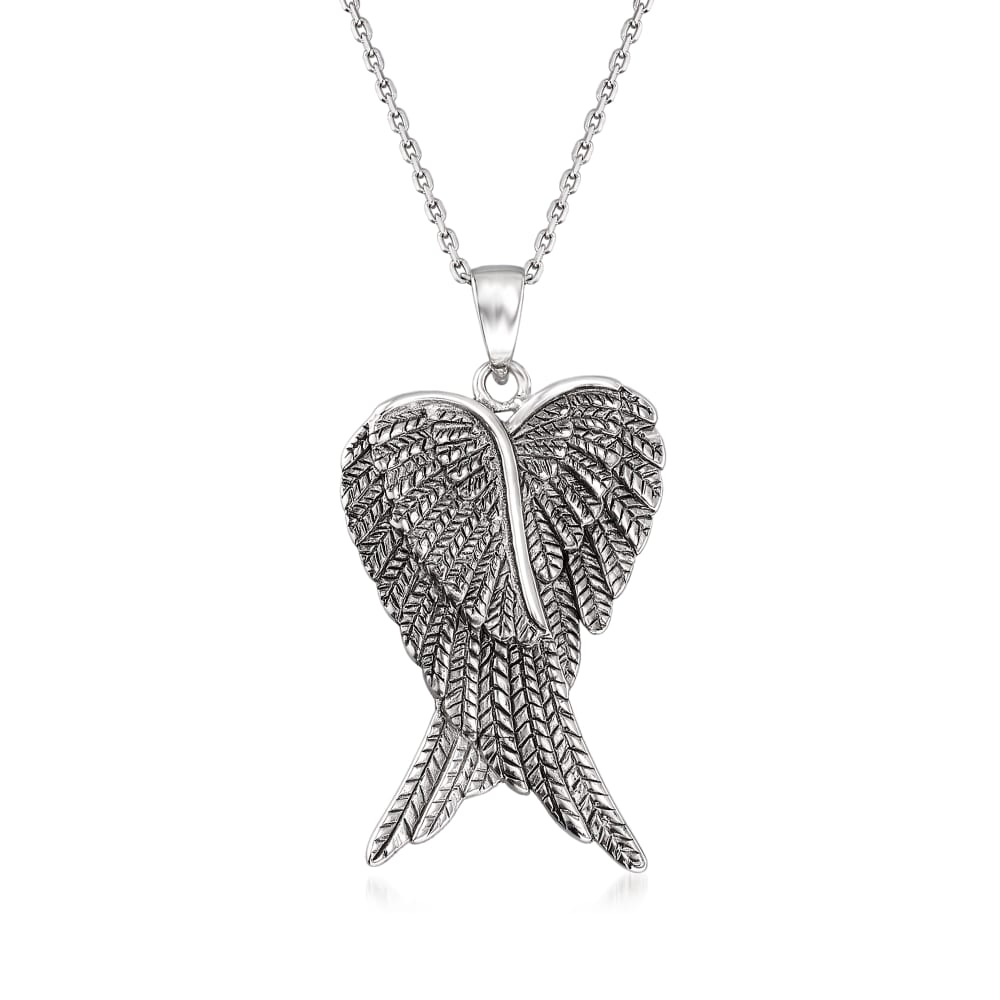 Angel Wings Necklace 925 Sterling Silver Folded Wings Pendant Griever  Necklace Grief Jewelry - Etsy Australia