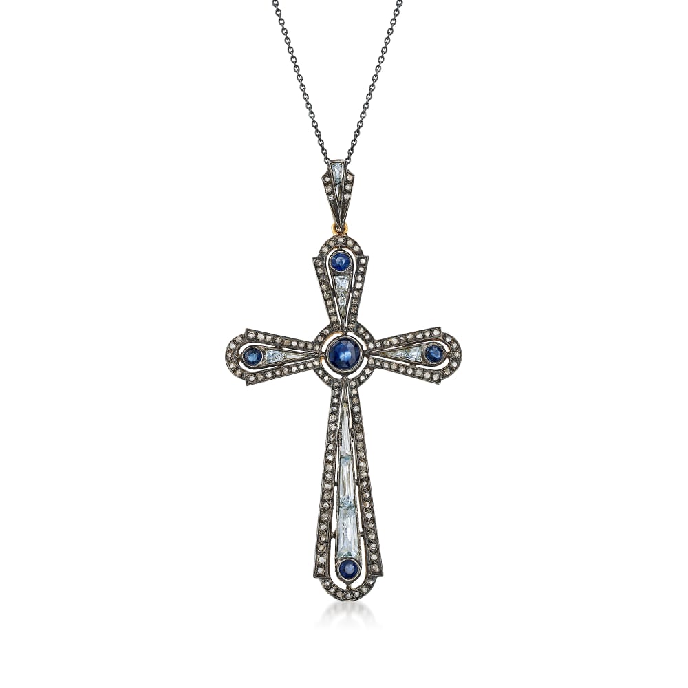 Amazon.com: Ross-Simons Italian 18kt Yellow Gold Cross Pendant Necklace. 18  inches : Clothing, Shoes & Jewelry