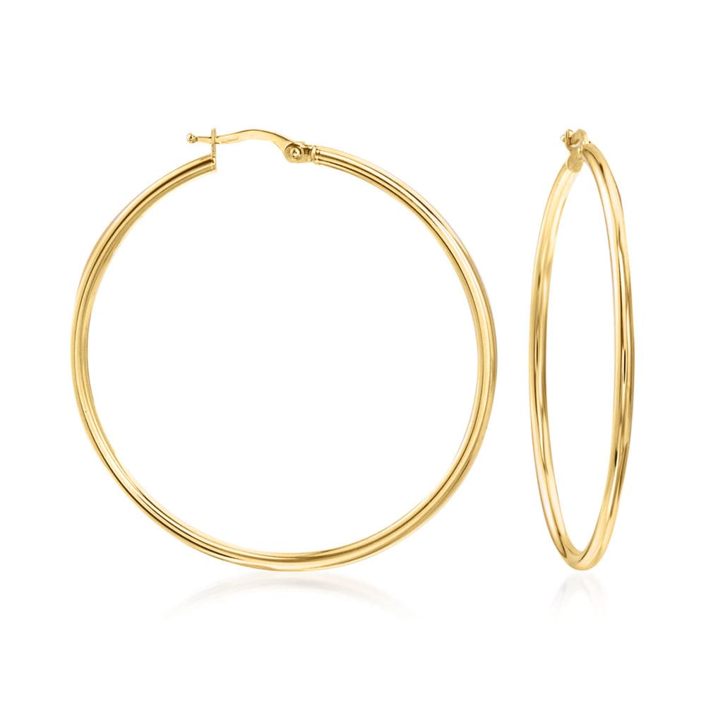 18kt white gold store hoop earrings