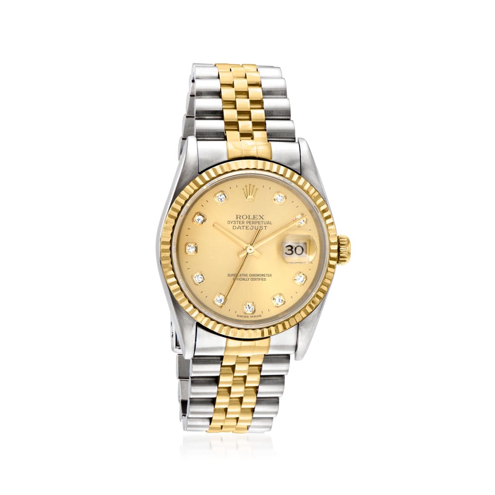 Pre Owned Rolex Datejust Men s 36mm Automatic Stainless Steel