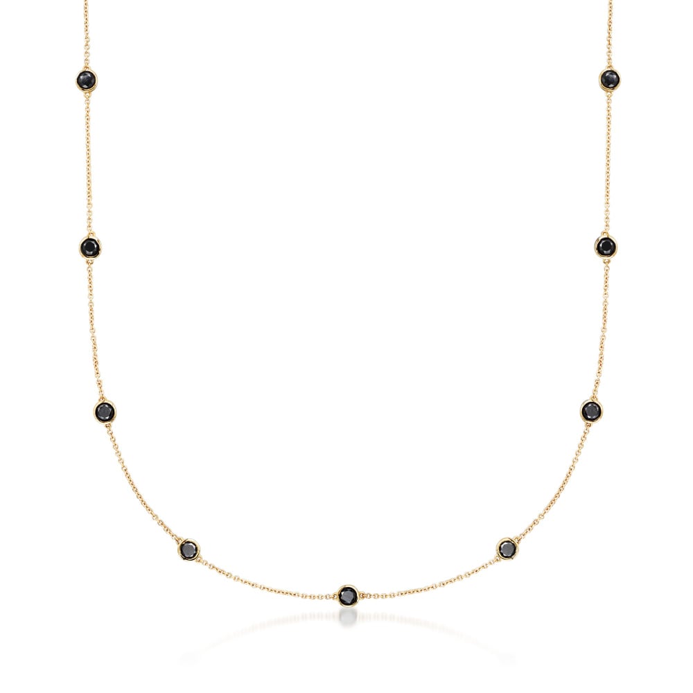 Diamond Astrid Station Necklace in 14k Rose Gold