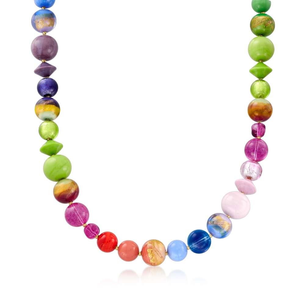 Deep Earth Tone Color Block Beaded Gemstone Necklace | Park & Lex