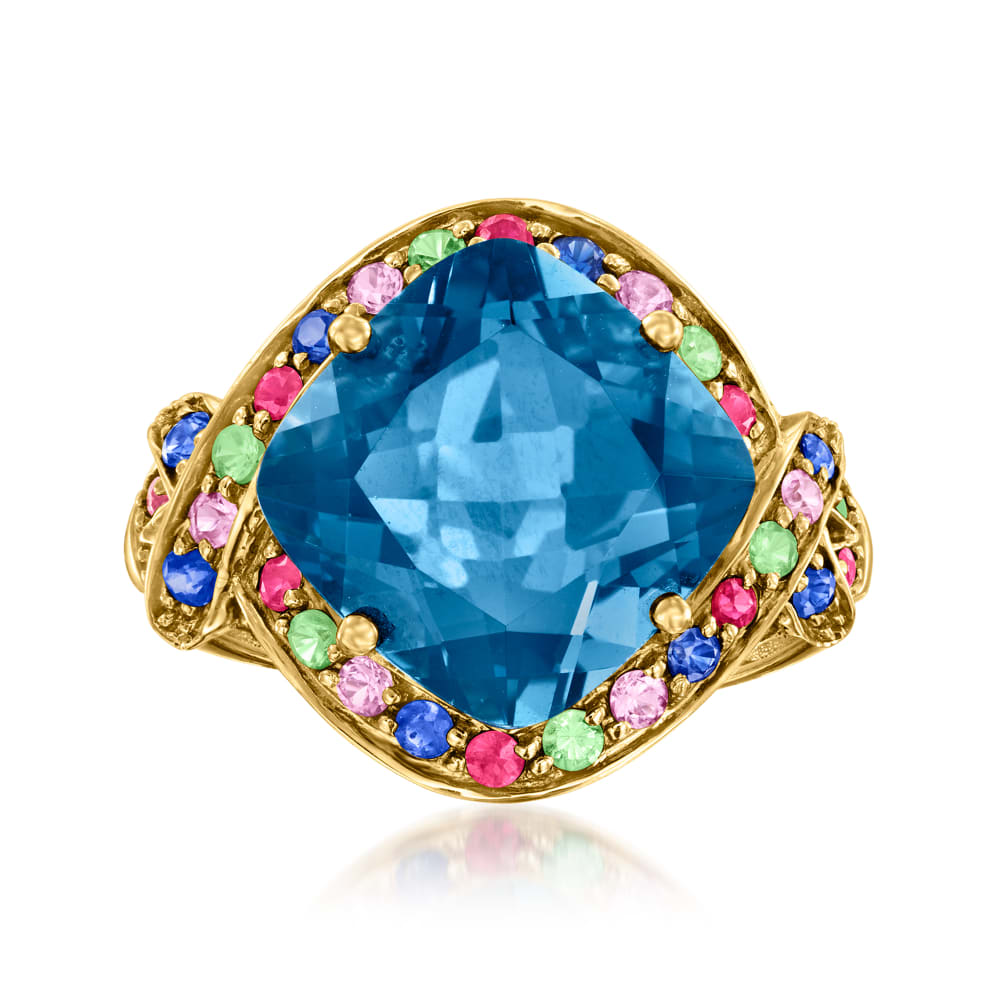 Roma London Blue Topaz Ring with Moissanite | Gemstone engagement rings,  Blue topaz ring, London blue topaz ring