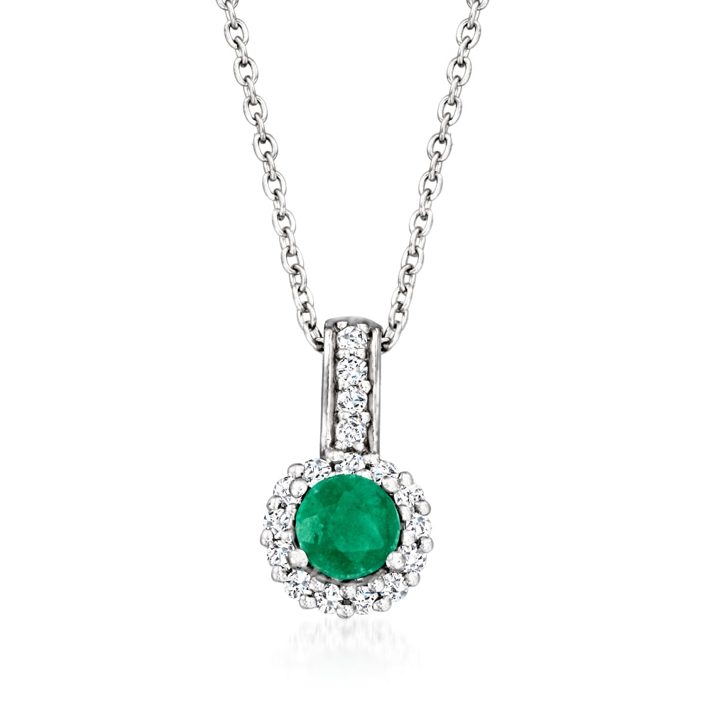 .90 ct. t.w. Emerald and .80 ct. t.w. White Topaz Jewelry Set: Earrings ...