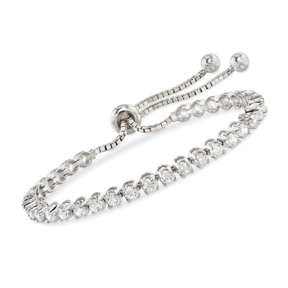 3.50 ct. t.w. CZ Bolo Tennis Bracelet in Sterling Silver Ross Simons