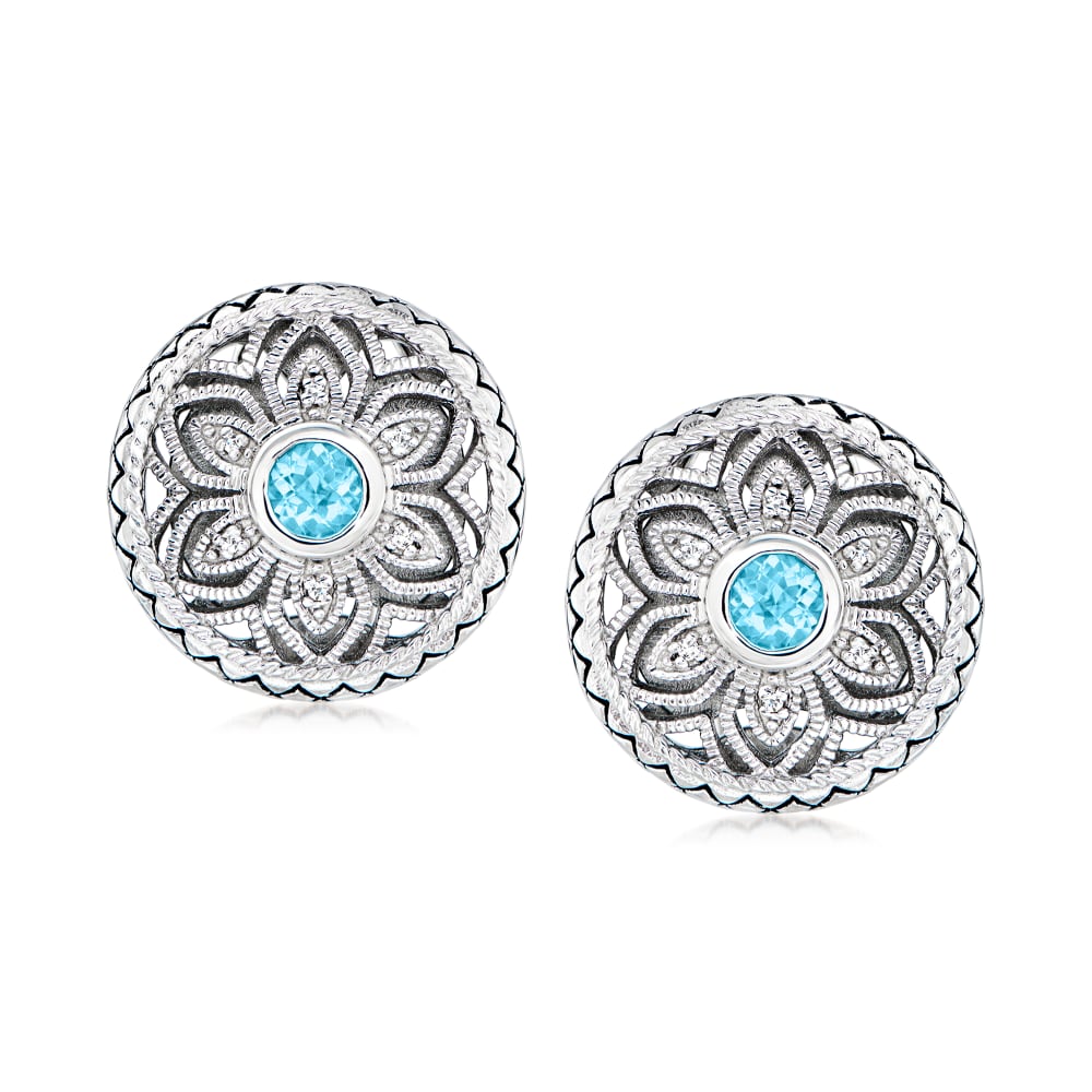 Tesoro blue topaz clearance earrings