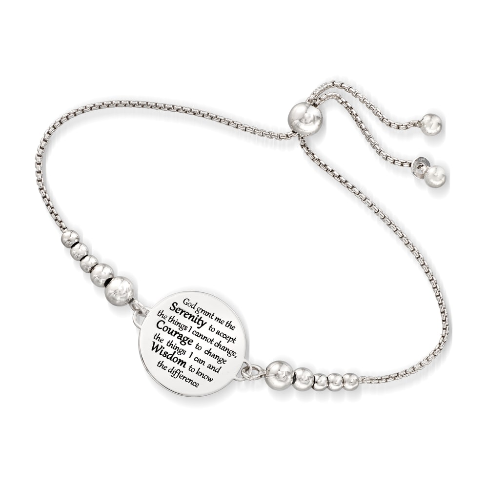 Silver serenity prayer sales bracelet