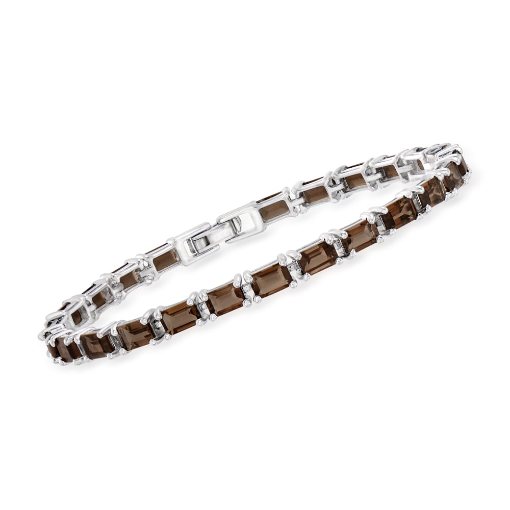 Smoky quartz tennis bracelet deals