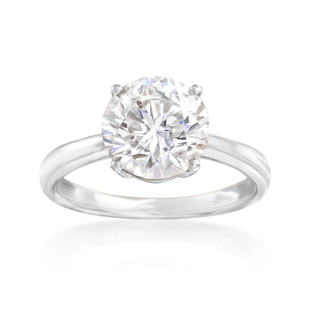 3.00 Carat CZ Solitaire Ring in 14kt White Gold | Ross-Simons