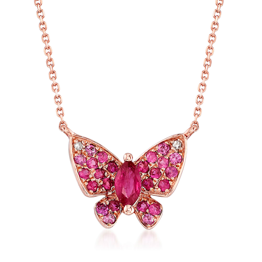 Butterfly Charm in Ruby and 18k Gold – Rachel Atherley