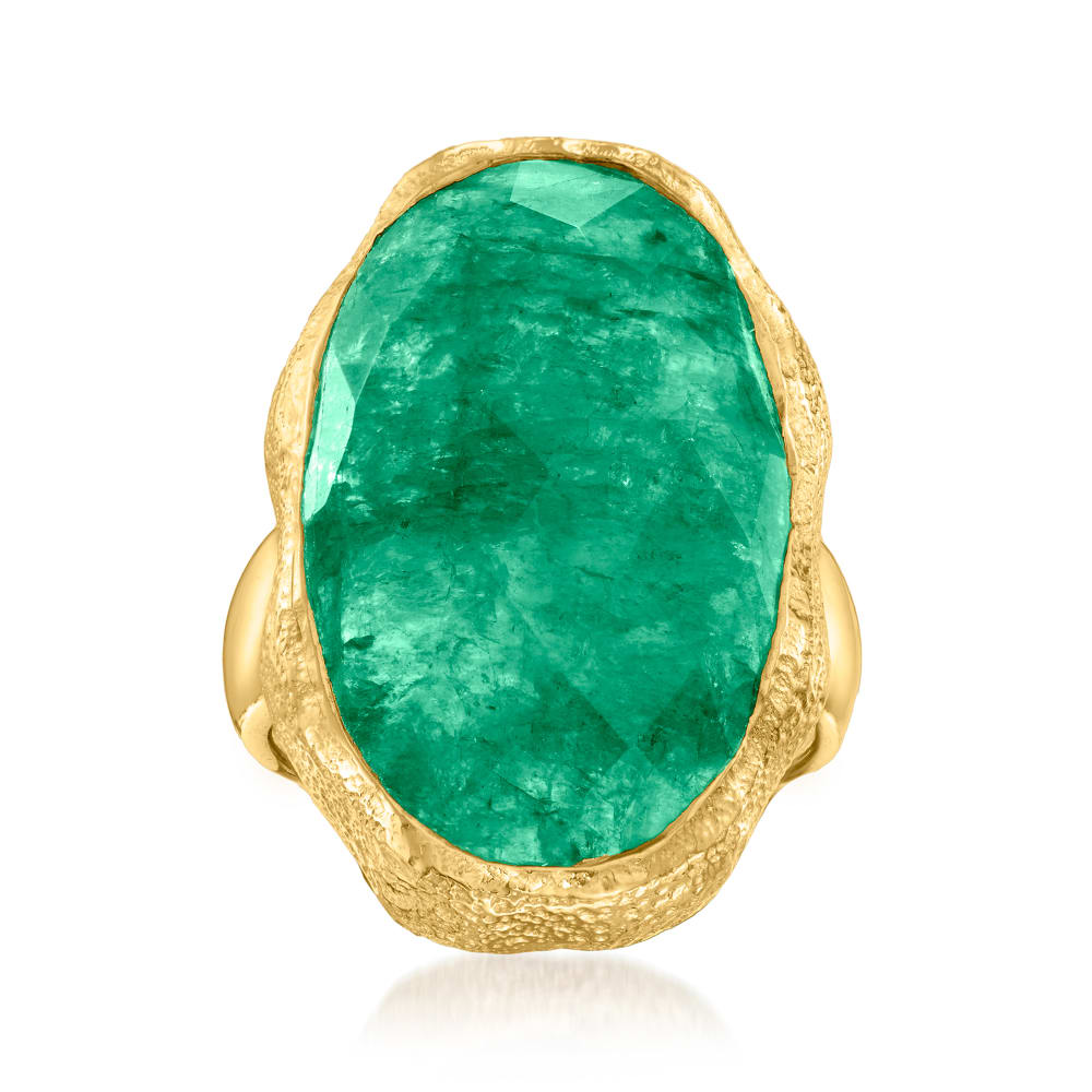 16.00 Carat Emerald Ring in 18kt Gold Over Sterling Ross Simons
