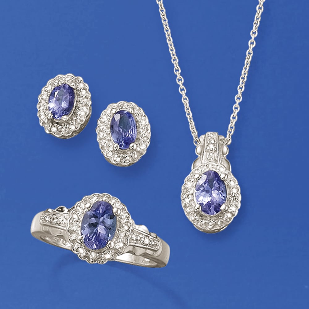 Tanzanite jewellery shop sets