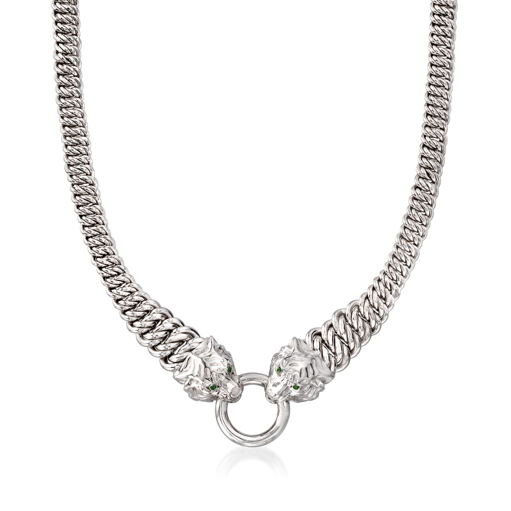Silver panther necklace new arrivals