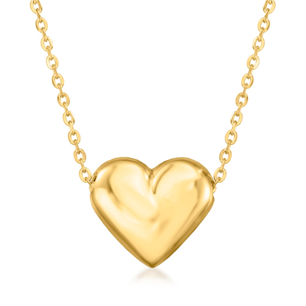 14kt Yellow Gold Heart Necklace | Ross-Simons