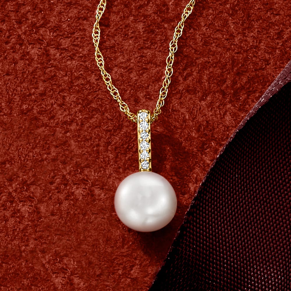 Ross-Simons 6-12.5mm Cultured Pearl 3-Strand Necklace With 14kt Yellow Gold