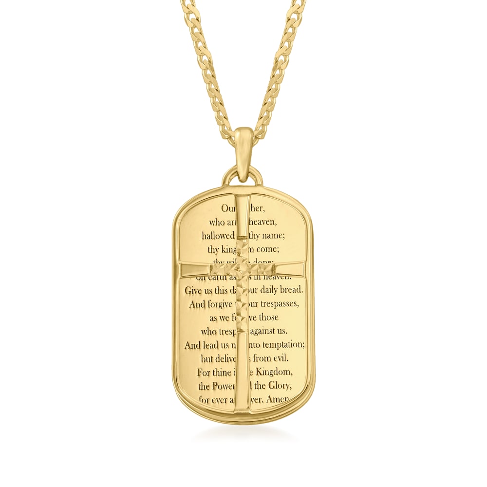Lord's prayer outlet pendant gold