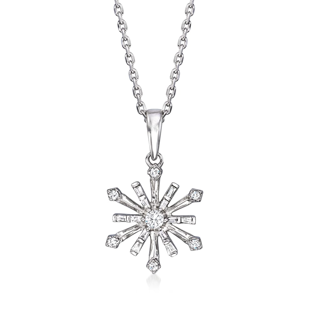 RS Pure by Ross-Simons Diamond-Accented Initial Necklace in Sterling Silver  - Walmart.com