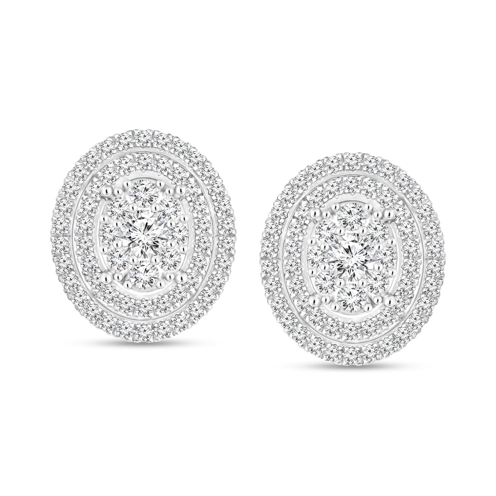 Oval Diamond Earrings | Wixon Jewelers