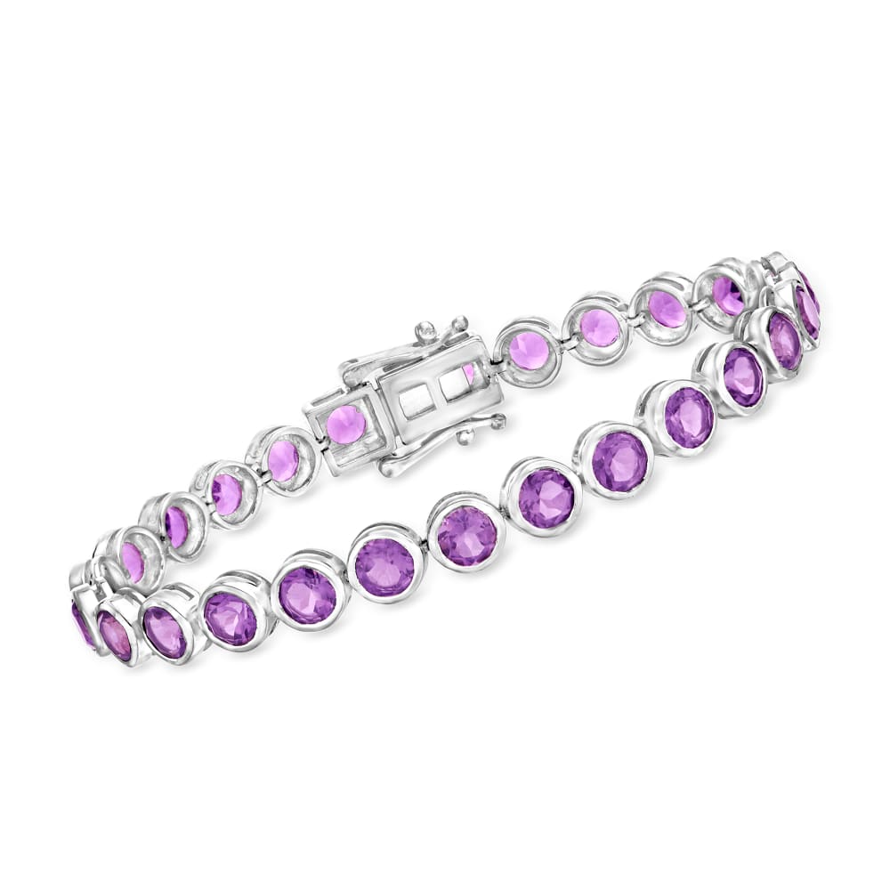 10.00 ct. t.w. Amethyst Tennis Bracelet in Sterling Silver Ross Simons