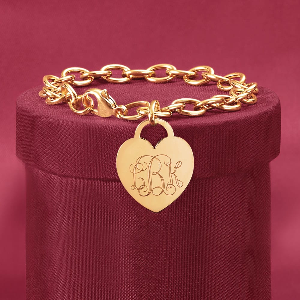 Yellow Chimes Crafted Links Rose gold-toned Chain Heart Charm Bracelet At Nykaa Fashion - Your Online Shopping Store