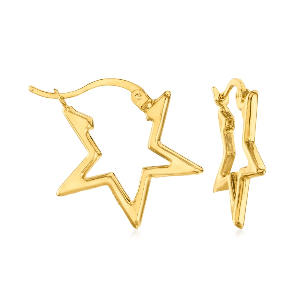MAISIE. Star Hoop Earrings - Gold – REGALROSE