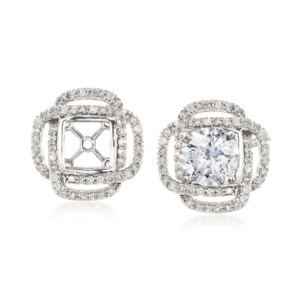 Square diamond deals earring jackets