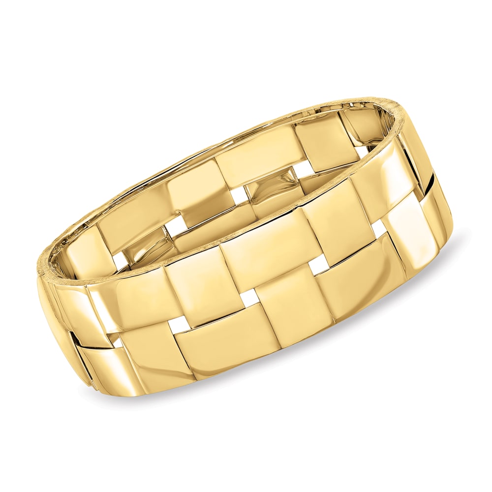 Gold wide bangle top bracelet