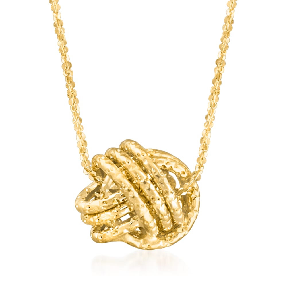 Yellow Gold Love Knot Necklace — Mary Jane Fine Jewellery
