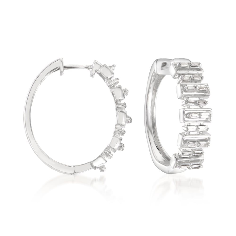 Ross simons shop diamond hoop earrings